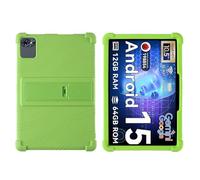 Étui pour tablette Tabwee T80 10,5" - Adapté aux enfants - Housse de protection antichoc en silicone souple anti-chocs avec support réglable en PC (vert)