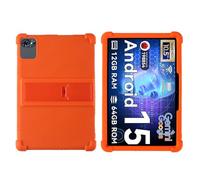 Étui pour tablette Tabwee T80 10,5" - Adapté aux enfants - Housse de protection antichoc en silicone souple anti-chocs avec support réglable en PC (orange)