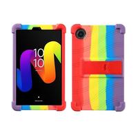 Étui pour tablette TCL Tab 8 Gen 2 modèle 8188X1 8,7" avec béquille en PC, silicone souple, lavable, coin épais résistant aux chocs, arc-en-ciel