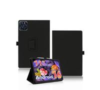 Étui pour tablette Zenva T90 11 pouces yystao en cuir PU Housse de protection compatible avec Zenva Tablet T90 - Dragonne, design texturé de peau enveloppante, noir