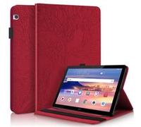 Étui pour tablette ZURSANA Huawei MediaPad T5 10.1 inch avec porte-stylo, support réglable et protection antichoc-Rouge Rouge
