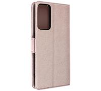 Etui pour TCL 40R 5G et TCL 40 XE porte-carte support vidéo double languette Rose Gold