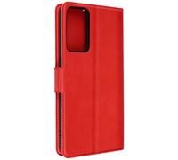 Étui pour TCL 40R 5G et 40 XE porte-carte support vidéo double languette Rouge