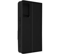 Étui pour TCL 40R 5G et 40 XE Portefeuille Support Vidéo Aspect Cuir Grainé Noir