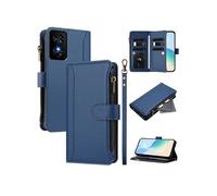 Etui pour TCL 50 SE/TCL 40 NxtPaper 4G de téléphone de portefeuille de poche à fermeture éclair en cuir premium avec 9 emplacements de carte et