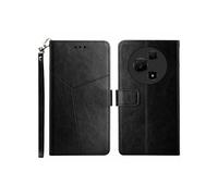 Etui Pour TCL 605 Livre de couverture pliable Portefeuille en cuir Coque en TPU antichoc Bicante-Durable Noir