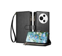 Etui pour TCL 60SE NxtPaper 5G avec blocage RFID, porte-cartes de crédit, portefeuille en cuir à fermeture éclair avec dragonne et béquille, housse