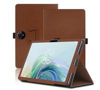 Étui pour TCL Tab 11 Gen 2 11 Pouces, TCL Tab 11 Gen 2 Coque Tablette, Housse de Protection avec Support Pliable, Porte-Crayon et Dragonne, Protection Totale. (Marron)