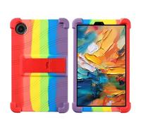 Étui pour TCL TAB 8 Gen 2/TCL NXTPAPER 5G 8,7" tablette avec béquille PC, silicone souple, lavable, coins épais résistant aux chocs, arc-en-ciel