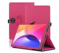 Étui pour TCL Tab A1 Plus 12.2 Pouces, TCL Tab A1 Plus Coque Tablette, Housse de Protection avec Support Pliable, Porte-Crayon et Dragonne, Protection Totale. (Rouge)