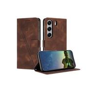 Etui pour Tecno Camon 40 4G Protection Flip Soft PU Le cuir couvercle en cuir compatible avec Tecno Camon 40 4G-Brun