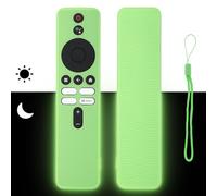Étui pour télécommande en silicone compatible avec TV BoxS XMRM-M8 XMRM-M3 TV Voix Télécommande Housse de protection antichoc avec cordon (vert fluorescent)