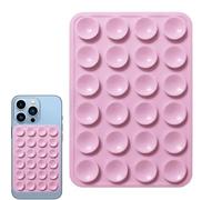 Étui pour téléphone à ventouse - 48 ventouses en silicone antidérapantes | Support de téléphone portable portable noir minimal | Autocollant ventouse carré réutilisable | Base de téléphone 10,5 g