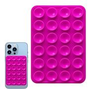 Étui pour téléphone à ventouse - Support flexible pour téléphone, support de fixation pour tampon sous vide puissant, dock en silicone amovible pour utilisation de carreaux de miroir plats pour la