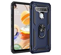 Étui pour téléphone Compatible with LG K61 / Q61 Cas et support de téléphone mobile, avec boîtier de porte-bagues magnétiques, protection antichoc forte Compatible with LG K61 / Q61 Protection durable