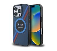CG Mobile BMW HC Motorsport - Coque pour iPhone 16 Pro Max, Durable, résistante aux Chocs, Compatible avec Magsafe, IML Circle Case Bleu Marine