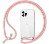 Étui pour téléphone portable NALIA avec chaîne pour iPhone 12 Pro Max, étui rigide Cordon Cover Bumper Pink