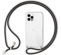 Étui pour téléphone portable NALIA avec chaîne pour iPhone 12 Pro Max, étui rigide Cordon Cover Bumper Noir