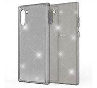 Étui pour téléphone portable NALIA Glitter pour Samsung Galaxy Note10 Coque, Bling Silicone Étui pour téléphone portable Noir