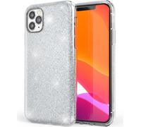 Étui pour téléphone portable NALIA pailleté compatible avec l'iPhone 11 Pro, diamant pailleté Étui pour téléphone portable Cover Silver