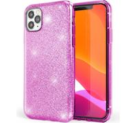 Étui pour téléphone portable NALIA pailleté compatible avec l'iPhone 11 Pro, diamant pailleté Étui pour téléphone portable Cover Lila