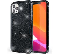 Étui pour téléphone portable NALIA pailleté compatible avec l'iPhone 11 Pro Max, diamant pailleté Étui pour téléphone portable Bling Noir
