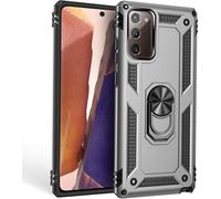 Étui pour téléphone portable NALIA Ring pour Samsung Galaxy Note 20, étui de protection avec support pour doigt Argent