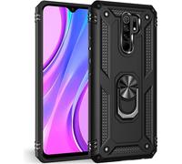 Étui pour téléphone portable NALIA Ring pour Xiaomi Redmi 9, couverture de protection avec support de doigt 360