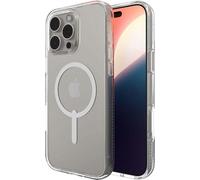 Étui pour téléphone portable pour iPhone 16 Pro Max, Zagg Gear4 Crystal Palace Snap, pour MagSafe, transparent et blanc