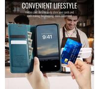 Étui pour téléphone portable Samsung A33-Black Online Class Office, support réglable, double couche intermédiaire pour cartes et espèces