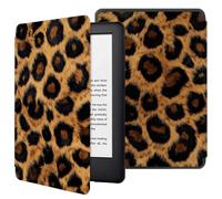 Étui pour Tout Nouveau Kindle Paperwhite 7" 12E 2024 Et Kindle Colorsoft 2024,Coque De Protection avec Fonction Veille/Réveil Automatique pour Kindle Paperwhite 2024-Léopard à la Mode