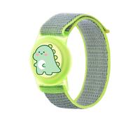 Étui pour traceur AirTag avec dragonne pour enfants, en nylon - Dinosaure