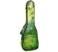 Étui pour ukulélé avec motif de bouledogue français portant des lunettes et une écharpe, sac rembourré pour ukulélé de concert de 58,4 cm, imperméable et durable, Multicolore 10., 25.9x9x3.1in