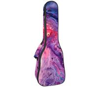 Étui pour ukulélé concert Oiseau, papillon et fleur, branche de feuille, rembourré, doux et épais, rembourrage en éponge de 10 mm d'épaisseur, Multicolore 04, 25.9x9x3.1in/66x23x8cm, Organiseur de sac