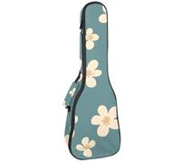 Étui pour ukulélé concert Silhouettes de forêt matinale et cerf doux rembourré épais 10 mm d'épaisseur rembourrage en éponge, Multicolore 09, 25.9x9x3.1in/66x23x8cm, Organiseur de sac