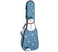 Étui pour ukulélé de concert avec motif aquarelle mignon cerf de Noël et branches de baies - Doux et épais - Rembourré - 10 mm d'épaisseur - Rembourrage en éponge, Multicolore 09, 25.9x9x3.1in