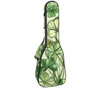 Étui pour ukulélé de concert avec symboles de la Saint-Patrick et trèfle à trois feuilles et trèfle à quatre feuilles rembourré doux et épais 10 mm d'épaisseur Rembourrage en éponge, Multicolore 03