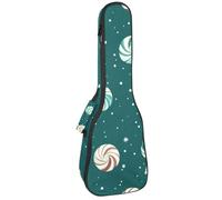 Étui pour ukulélé de concert de 58,4 cm avec motif canne à sucre d'orge et houx, sac rembourré pour ukulélé concert, imperméable et durable, Multicolore 04, 25.9x9x3.1in/66x23x8cm, Organiseur de sac