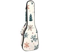 Étui pour ukulélé de concert de 58,4 cm avec motif canne à sucre d'orge et houx, sac rembourré pour ukulélé concert, imperméable et durable, Multicolore 09, 25.9x9x3.1in/66x23x8cm, Organiseur de sac