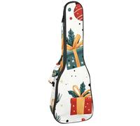 Étui pour ukulélé de concert de 58,4 cm avec motif canne à sucre d'orge et houx, sac rembourré pour ukulélé concert, imperméable et durable, Multicolore 07, 25.9x9x3.1in/66x23x8cm, Organiseur de sac