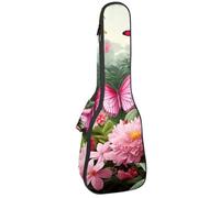 Étui pour ukulélé de concert de 58,4 cm avec motif tête de mort avec champignon sorcier, papillon, plante de nuit, sac rembourré avec rangement et bretelles, Multicolore 09, 25.9x9x3.1in/66x23x8cm