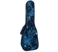 Étui pour ukulélé de concert de 58,4 cm - Ciel nocturne mystique avec constellations - Sac rembourré avec rangement et bretelles, Multicolore 01., 25.9x9x3.1in/66x23x8cm, Organiseur de sac