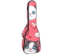 Étui pour ukulélé de concert de 58,4 cm en forme de cœur avec motif sucettes et bretelles, Multicolore 03., 25.9x9x3.1in/66x23x8cm, Organiseur de sac