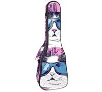 Étui pour ukulélé de concert de 58,4 cm en forme de cœur avec motif sucettes et bretelles, Multicolore 06, 25.9x9x3.1in/66x23x8cm, Organiseur de sac