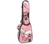 Étui pour ukulélé de concert de 58,4 cm en forme de cœur avec motif sucettes et bretelles, Multicolore 02, 25.9x9x3.1in/66x23x8cm, Organiseur de sac