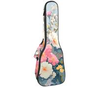 Étui pour ukulélé de concert de 58,4 cm - Esthétique - Coloré - Mandala Boho - Sac rembourré avec rangement et bretelles, Multicolore 04, 25.9x9x3.1in/66x23x8cm, Organiseur de sac