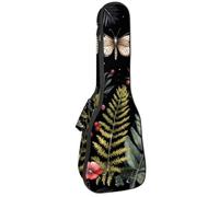 Étui pour ukulélé de concert de 58,4 cm, méduse nautique, étoile de mer, aquarelle, tortue, baleine, corail, ukulélé, sac rembourré avec rangement et bretelles, Multicolore 04, 25.9x9x3.1in/66x23x8cm