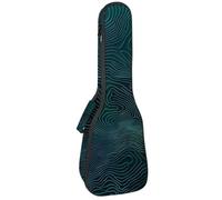 Étui pour ukulélé de concert de 58,4 cm, méduse nautique, étoile de mer, aquarelle, tortue, baleine, corail, ukulélé, sac rembourré avec rangement et bretelles, Multicolore 07, 25.9x9x3.1in/66x23x8cm