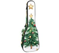 Étui pour ukulélé de concert de 58,4 cm, motif cerf avec feuilles, sac rembourré sans couture avec rangement et bretelles, Multicolore 07, 25.9x9x3.1in/66x23x8cm, Organiseur de sac