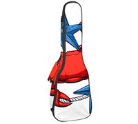 Étui pour ukulélé de concert de 58,4 cm - Motif fleurs de tulipes roses avec feuilles - Sac rembourré avec rangement et bretelles, Multicolore 03., 25.9x9x3.1in/66x23x8cm, Organiseur de sac